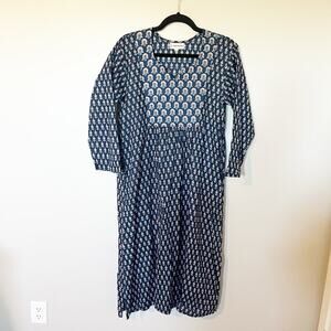 Jayshree dalal cotton mixed floral cotton print midi dress women’s medium